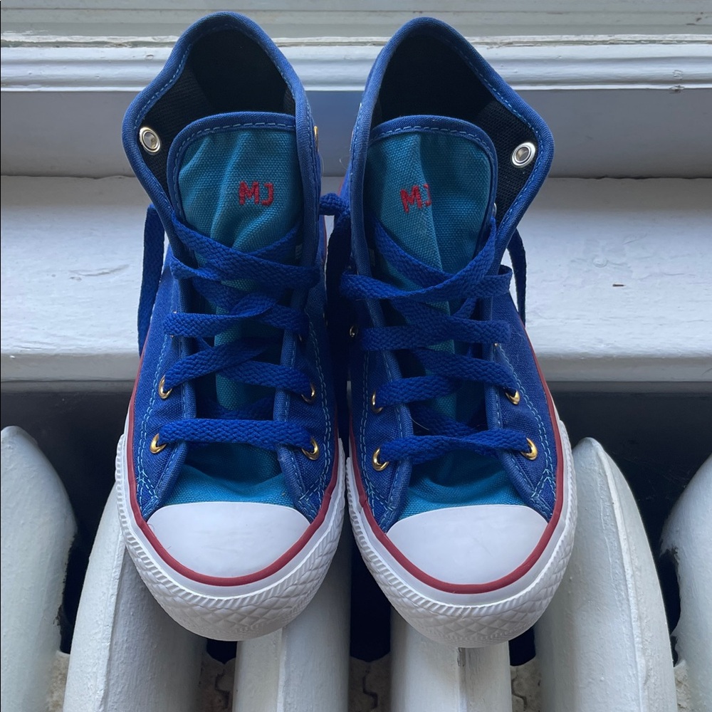 Converse Custom "MJ"High-Top Sneakers Sz 1 Youth - Picture 2 of 9